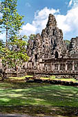 Angkor Thom - Bayon temple, general view from West 